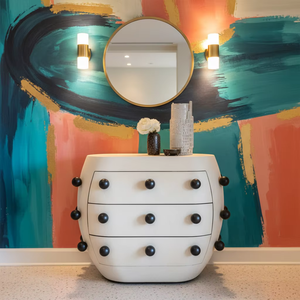 Table de chevet moderne de luxe en <span class=keywords><strong>patchwork</strong></span> |   Table de chevet en bois massif récupéré pour la décoration de chambres d'hôtel d'art et de penthouse urbains - Product Image 2