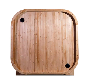 Sauna extérieur en épicéa carbonisé HELIUS Canada pour 4 personnes, sauna à vapeur imperméable avec poêle électrique/poêle à bois - Product Image 3