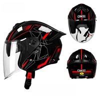 Casque de moto certifié Style, demi-casque en ABS léger pour adultes, casque demi-face rétro pour cruiser, scooter, chopper