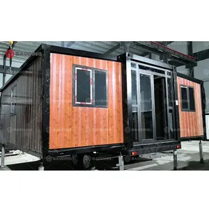 Thủy tinh cách nhiệt 5 phòng Indonesia sống nhà tiền chế Trailer container nhà với bảng điều khiển năng lượng mặt trời khu vực Vịnh hervey