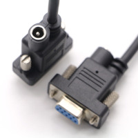 DB9 pin hembra a hembra con cable de extensión hembra DC5521 cable de alimentación