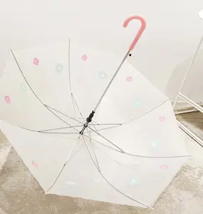 玉波各种型号设计艺术品印刷可爱直伞出售