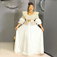 H & D S10890 robes africaines à la mode robe à paillettes décontractée pour robe de banquet de fête dame