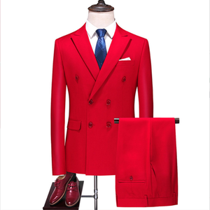 Classique luxe 2 pièces hommes costume de <span class=keywords><strong>mariage</strong></span> mode hommes mince couleur unie affaires bureau costume ensembles <span class=keywords><strong>grande</strong></span> <span class=keywords><strong>taille</strong></span> hommes manteau + <span class=keywords><strong>pantalon</strong></span> - Product Image 5