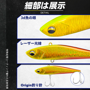 Hunthouse Wholesale 75mm 17g 95mm 30g Leurre de pêche VIB coulant, Appât dur artificiel vibrant pour Black-bass et Brochet - Product Image 4