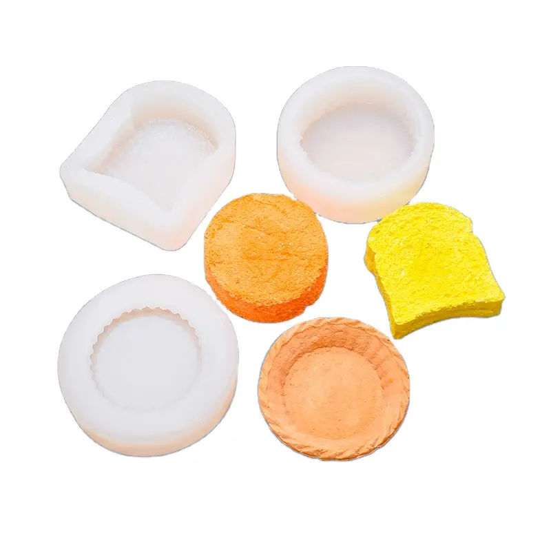 Tự làm tự làm không dính trứng Tart Silicone khuôn bánh mì hình Silicone fondant nến làm khuôn