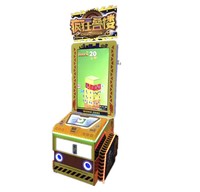 Machine de jeu d'arcade Crazy Stack à monnayeur avec tickets de récompense, version anglaise
