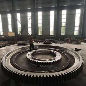 Ingranaggio Elicoidale di Grandi Dimensioni in Acciaio Inossidabile Lavorato a CNC per Mulino a Sfere con Motore - Product Image 1