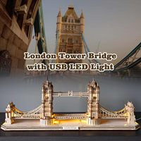 Nosto Factory Design - Rompecabezas Educativo 3D de Madera con Luces LED, Diseño de la Torre del Pequeño Emirate, Arquitectura de Alta Calidad, Venta al Por Mayor