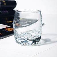Verre à whisky rond transparent à base épaisse de 80 ml pour servir des spiritueux dans les bars et à la maison