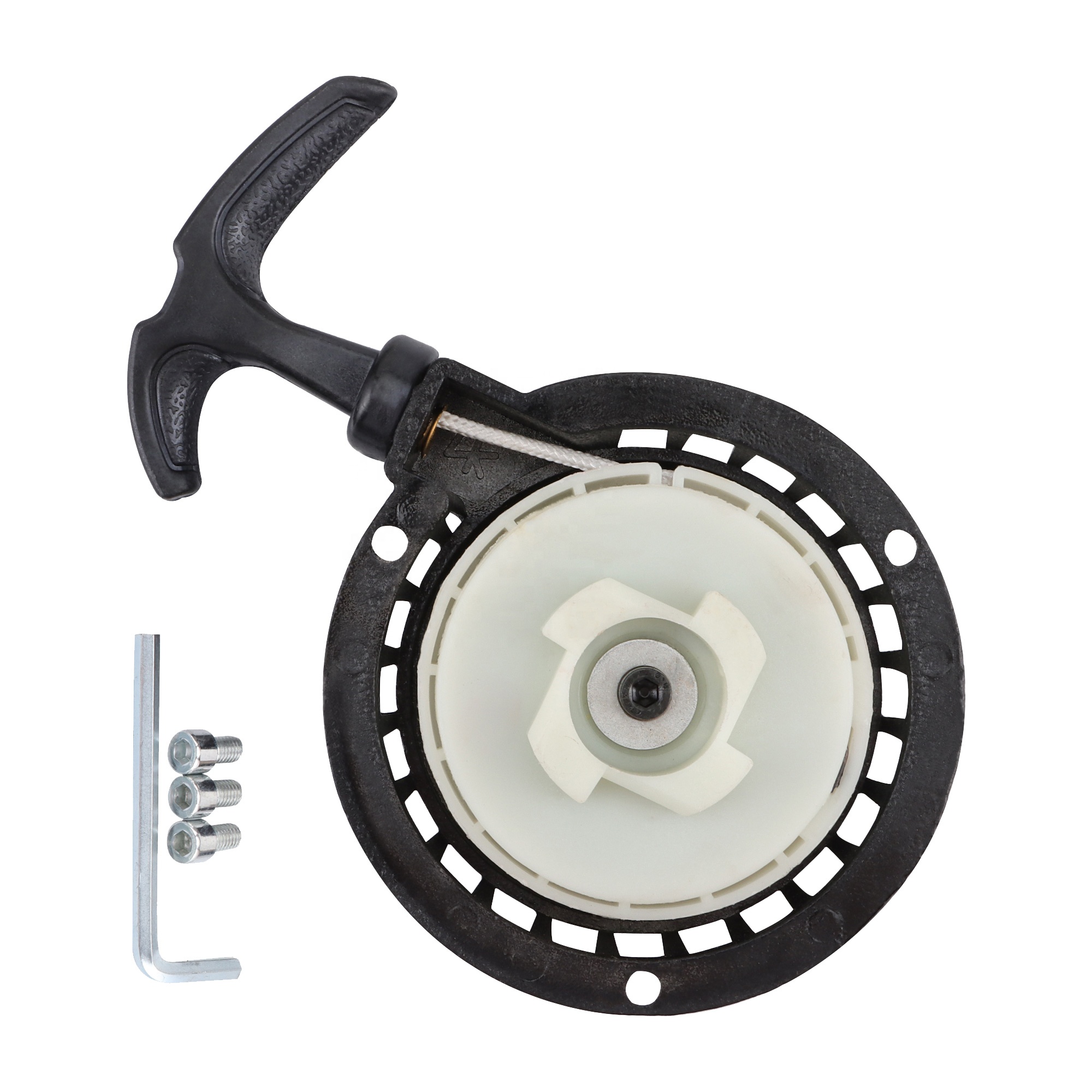 Recoil Starter Rebuild Kit For Honda ATC 90, 110, 185, 200 - Pull Start Spring & Rope Handle Replacement 1970-1985