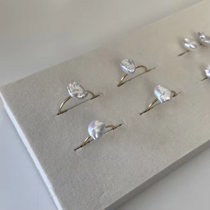 แหวนไข่มุกแท้ ดีไซน์เรียบง่าย รุ่น G600064 ชุบทอง 14k สำหรับผู้หญิง - Product Image 4