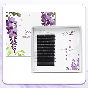 Yelix Camellia avec colle LJ LC, éventails de cils préfabriqués style chinois, extensions de cils 8-12mm, plateaux de cils - Product Image 6