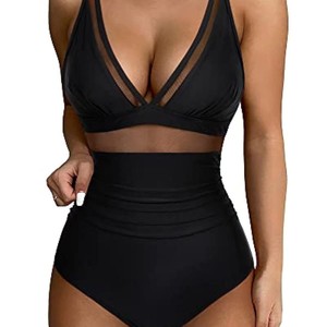 Women Sexy Mesh <b>Bikini</b> <b>Set</b> Padded Sports Swimwear Two Piece Swimsuit See Through Beachwear Bathing Suit - Product Image 1