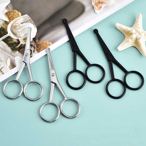 Màu Đen Nhà Máy <span class=keywords><strong>Made</strong></span> 3.5 Inch Mini Mũi Kéo Cong Moustache Kéo Mũi Tóc Kéo Nhíp - Product Image 5