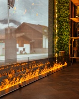 Interior moderno, los productos más vendidos para revender chimenea de leña electrónica, chimenea de agua automática 3D, soporte de TV para decoración de sala de estar