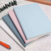 Carnet scolaire A5 à reliure agrafée, 56 feuilles, en similicuir doux au toucher, imprimé numériquement, couleur macaron, personnalisable
