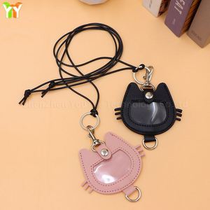 ที่ใส่บัตรรูปแมวน่ารัก สายคล้องคอหนัง PU พร้อมที่ใส่บัตรและกุญแจ - Product Image 2