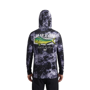 Sweat à capuche de pêche pour <span class=keywords><strong>homme</strong></span>, imprimé camouflage, couvrant tout le visage, avec <span class=keywords><strong>masque</strong></span> intégré, manches longues, léger, respirant, UPF 50, imperméable - Product Image 3