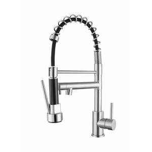 Moderno 360 in ottone girevole lavello da cucina maniglia del <span class=keywords><strong>rubinetto</strong></span> estraibile flessibile montato a ponte con doppia molla rubinetti da cucina - Product Image 6