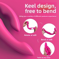 Vibrateur corporel portable Femme Fatale à double stimulation du point G, contrôlé par application, 18 fréquences, rechargeable par USB, étanche IPX7