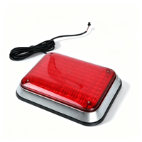 Feu de signalisation d'urgence à LED carré 76W, type Strobe Booth Sentinel, avec montage à vis, boîtier en alliage d'aluminium, clignotant