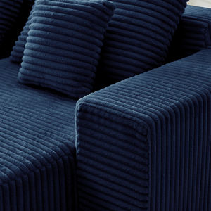 Ensemble de canapé modulaire moderne en forme de L, trois places, côté gauche, rembourré en tissu flanelle, appartement, salon, chambre à coucher, coussin - Product Image 6