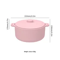 Pot en silicone de qualité alimentaire de style coréen bol à vapeur en silicone résistant au micro-ondes boîte à lunch domestique pour le stockage du sucre aliments chauffables