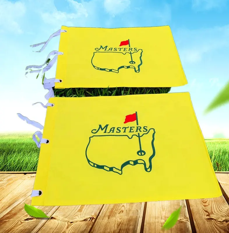 Ongedateerde Meesters Toernooi Golf Pin Vlaggen Allerlei Geborduurde Golf Evenement Pin Vlaggen Pga Golfvlag
