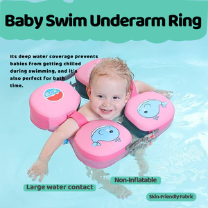 Flotador <span class=keywords><strong>de</strong></span> Natación para Bebés WaterDream, Anillo <span class=keywords><strong>de</strong></span> PVC No Inflable para <span class=keywords><strong>Piscina</strong></span>, Flotador <span class=keywords><strong>de</strong></span> Seguridad para Niños, Portátil, Impermeable, Color Rosa - Product Image 4