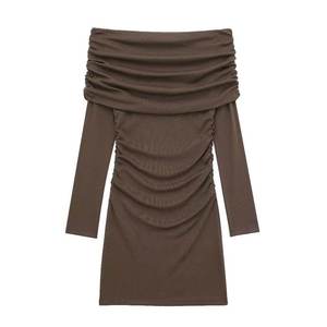 H-71910 Maglione con Scollo a V <span class=keywords><strong>Marrone</strong></span> Scuro Abito a <span class=keywords><strong>Maniche</strong></span> <span class=keywords><strong>Lunghe</strong></span> - Product Image 3