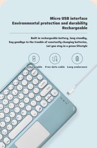 Custom logo 78keys Portable Slim Wireless Chargeable <b>bluetooth</b> Mouse and Round Key <b>Keyboard</b> - Product Image 4