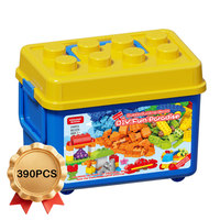 Lot de 390 gros blocs de construction en forme d'animaux, ensemble Parc Animalier dans une boîte de rangement, jouet éducatif, approvisionnement en gros pour enfants de 3 ans et plus, cadeau
