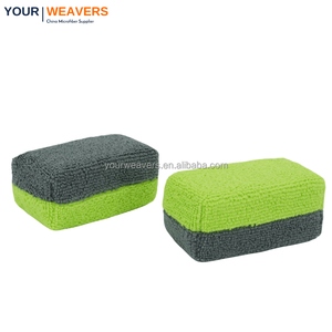 Hai mặt xe sợi nhỏ tẩy lông Applicator Buffing Pad vuông chăm sóc xe lớp phủ Applicator miếng bọt biển - Product Image 2