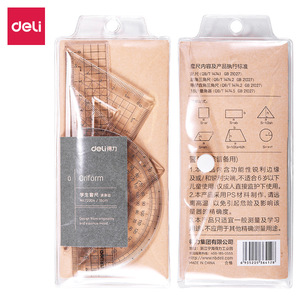 Juego de Reglas Escolares Deli de 15 cm, Transparentes, 4 Piezas, Herramientas de Geometría para Uso Escolar - Product Image 1