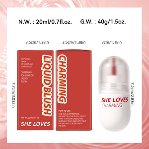 Rubor Líquido Mineral Cremoso de 4 Colores con Logotipo Personalizado al por Mayor, Rubor de Doble Uso para Mejillas y Labios, Maquillaje de Contorno con Efecto Bronceado - Product Image 6