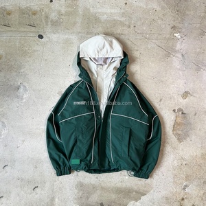 OEM Clothing Manufacturers Custom Zip up Windbreaker <b>Jackets</b> 3m <b>Reflective</b> Pullover Coat Nylon Waterproof Windbreaker <b>Jackets</b> - Product Image 4