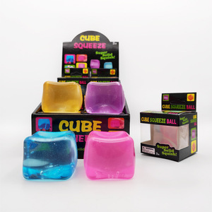 ของเล่นบีบก้อนน้ำแข็งวิบวับ GL Glitter Ice Cube น่ารัก ยอดนิยม ของเล่นบีบสควิชชี่ ของเล่นเสริมพัฒนาการสำหรับเด็ก 2026 ของเล่นบีบคลายเครียด Magic Cube - Product Image 4