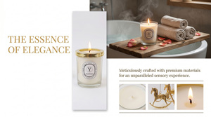 Essential Oil Scented Candle for Home Use, Bedroom Fragrance Diffuser, Glass Cup Decoration, Soy Wax Fragrance - Product Image 2