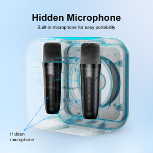 نموذج حصري جديد بلوتوث كاريوكي مضخم صوت مضخم صوت مع ميكروفونات لاسلكية مزدوجة مدمجة - Product Image 6