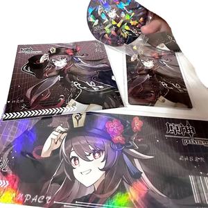 6 pièces jeu dessin animé Genshin Impact cadeau ensemble <span class=keywords><strong>Hu</strong></span> <span class=keywords><strong>Tao</strong></span> Collection jouet porte-clés Laser Badge Lomo carte carte postale Laser carte manches cadeau - Product Image 1