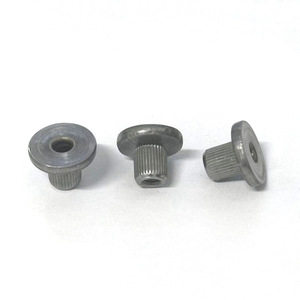 Tuerca en T de Acero al Carbono Niquelada con Cabeza Plana Moleteada, Tuerca Remachable Roscada de 7mm de Ancho, Grado A - Product Image 2