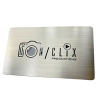 Cartes de visite professionnelles en acier inoxydable gravées sur mesure, finition brossée, vierges, pour le réseautage professionnel