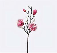 Fleur artificielle d'orchidée multi-têtes en PU faite à la main, décoration d'intérieur, fleur artificielle à tige unique pour Noël et les cérémonies de remise des diplômes