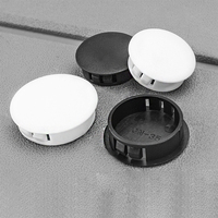 Kit de 150 embouts décoratifs ronds en nylon gris premium avec boucle à enfoncer pour panneaux, meubles et climatisation, 6 mm
