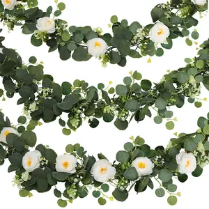 איש פופולרי סימולציה קיר תליית גפן ירוק צמח מלאכותי לחתונה בית ורד שולחן חיצוני קישוט סימולציה גפן