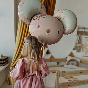 Decoración para Fiesta de Cumpleaños de Niñas Pequeñas, Globo de Aluminio con Forma de Ratón de Dibujos Animados, Luna, Oso, Princesa y Castillo, Globos Inflables de Aluminio - Product Image 2