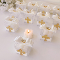 Boîte de présentation de mariage en acrylique personnalisée en gros d'usine, boîte carrée transparente en acrylique pour bonbons, café et cadeaux chocolatés