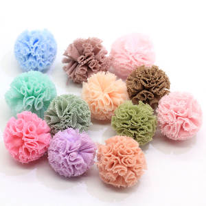 Balles Pom poms en Tulle de couleur assortie, 25MM de diamètre, grands Pompoms, artisanat pour fournitures de bricolage et décorations artisanales créatives à faire soi-même - Product Image 3