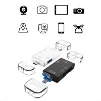 Adaptador Micro USB OTG tipo c 6 en 1, lector de tarjetas de memoria SD portátil todo en 1, adaptador de tarjetas SD TF para PC y portátil, venta al por mayor